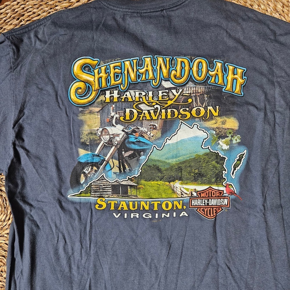 Rare Men's Harley-Davidson Short Sleeve Tee Size XL - Shenandoah Valley, VA - Picture 4 of 7
